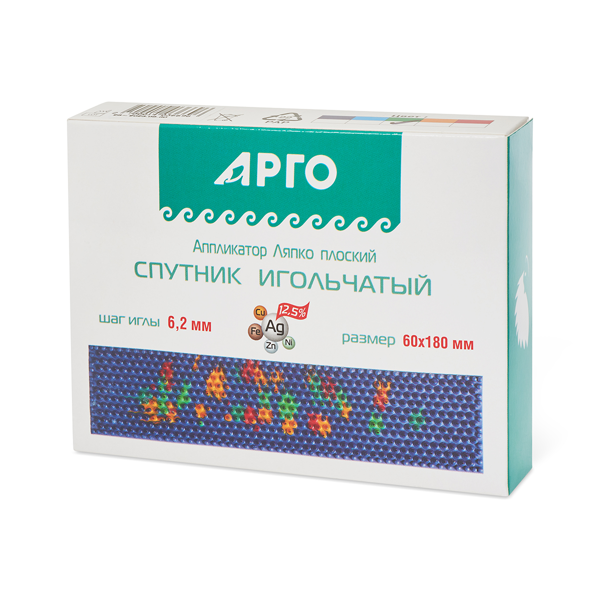 Аппликатор Ляпко «Спутник» (шаг игл 6,2 мм, размер 60 х 180 мм)