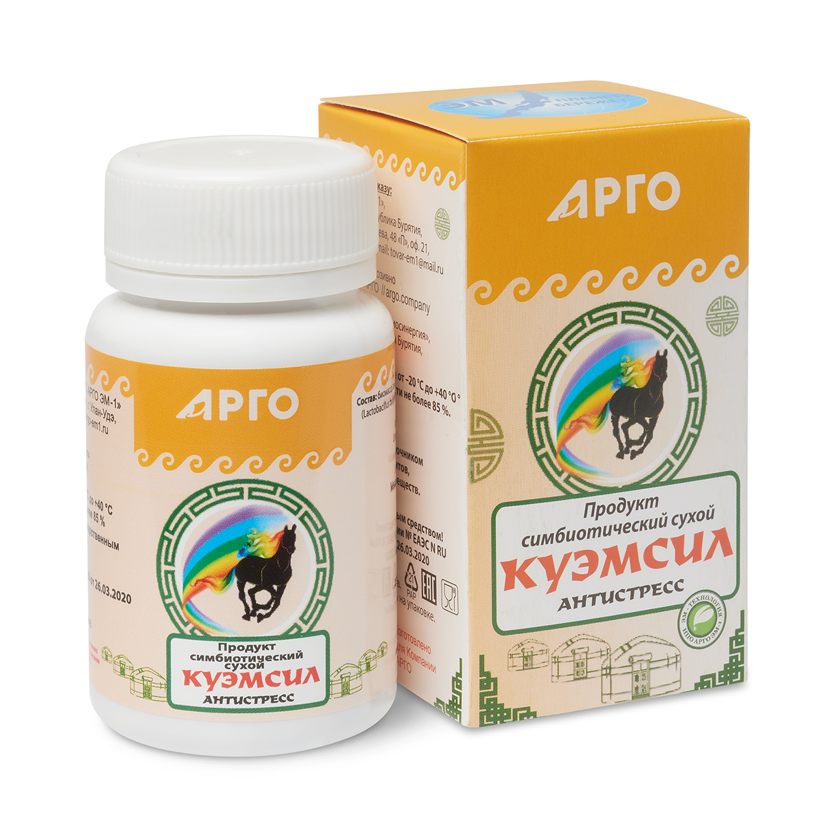 Продукт симбиотический «КуЭМсил Антистресс», таблетки, 60 шт