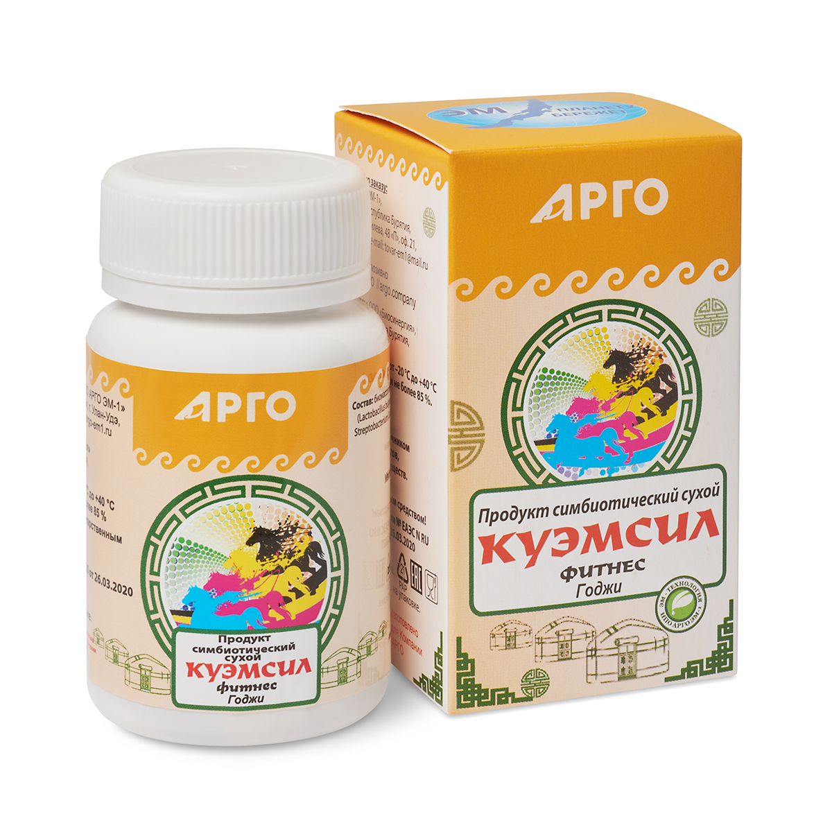 Продукт симбиотический «КуЭМсил Фитнесс Годжи», таблетки, 60 шт