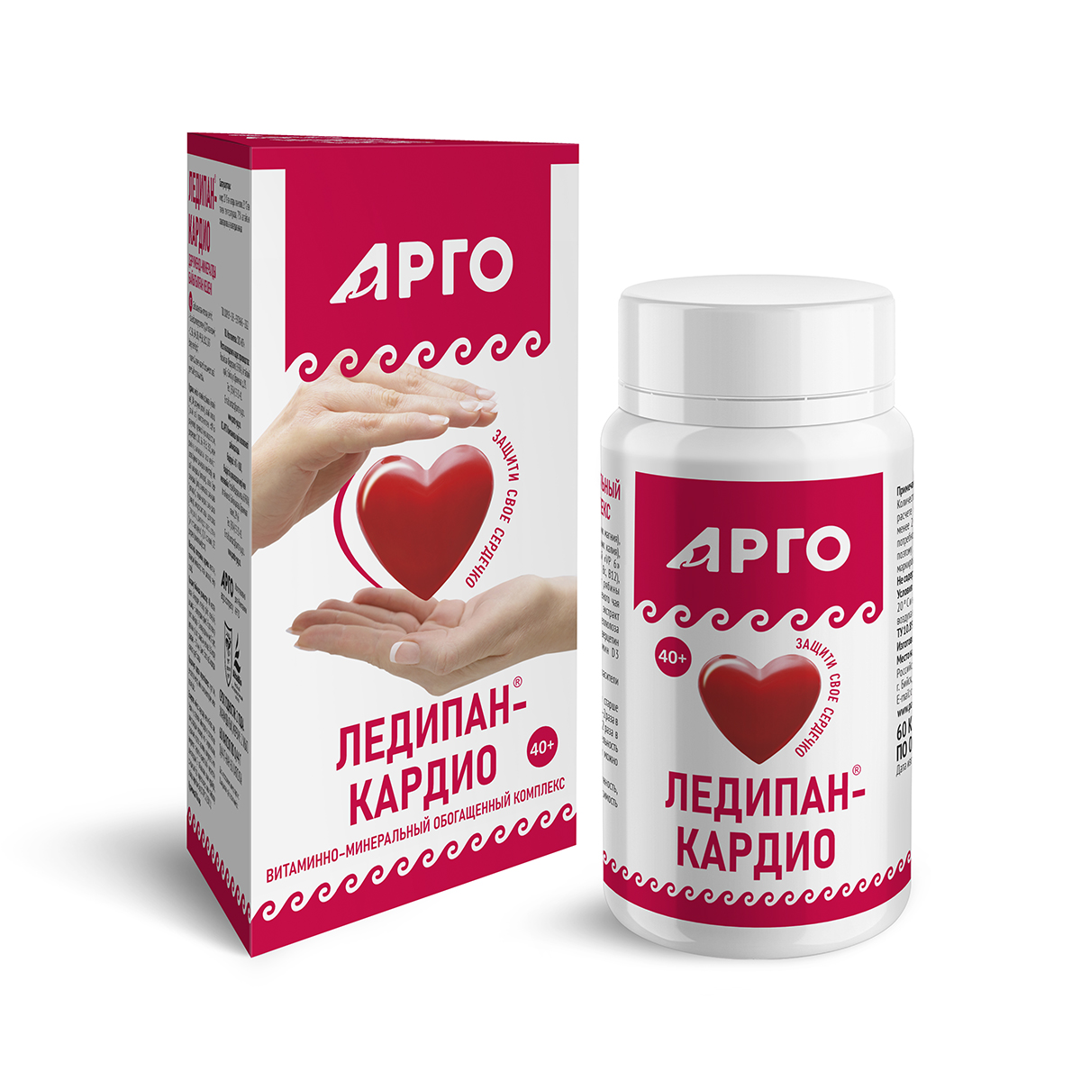 Витаминно-минеральный обогащенный комплекс «Ледипан»-кардио, капсулы, 60 шт